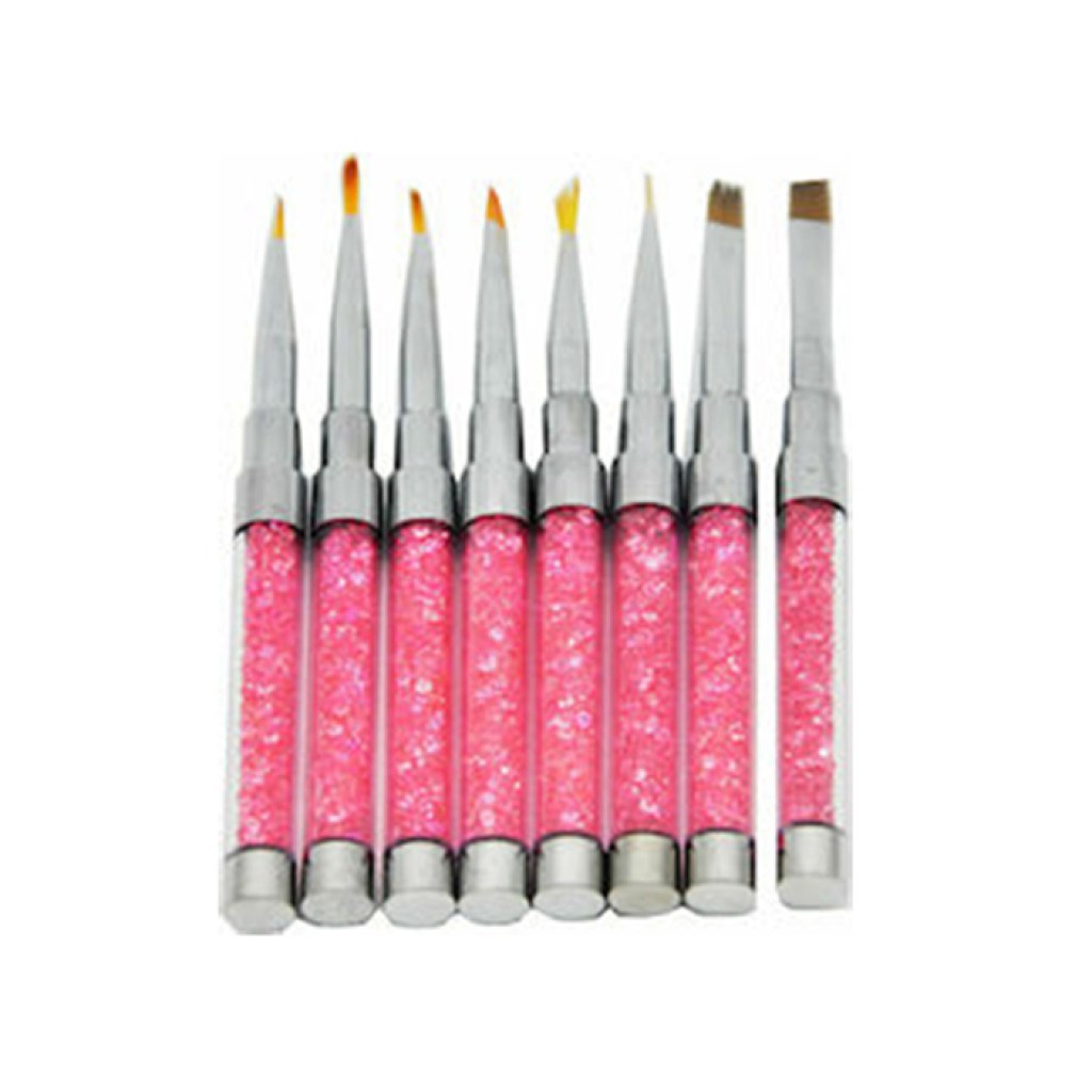 σετ-πινέλα-νυχιών-nail-art-με-ροζ-γκλίτερ-8-τεμάχια